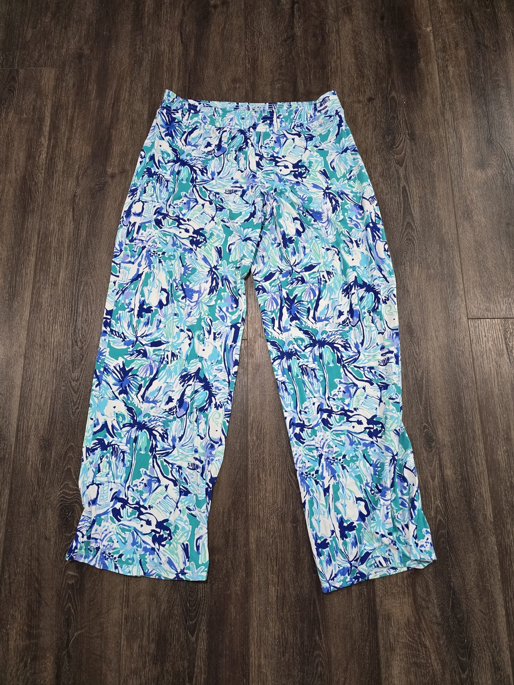 Lilly Pulitzer Aqua, Teal & Navy Abstract Bikini Bottoms